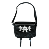 Chrome Hearts Black & White Cross Patch Gunslinger Messenger Bag - Morely TrendsChrome Hearts Type here:)