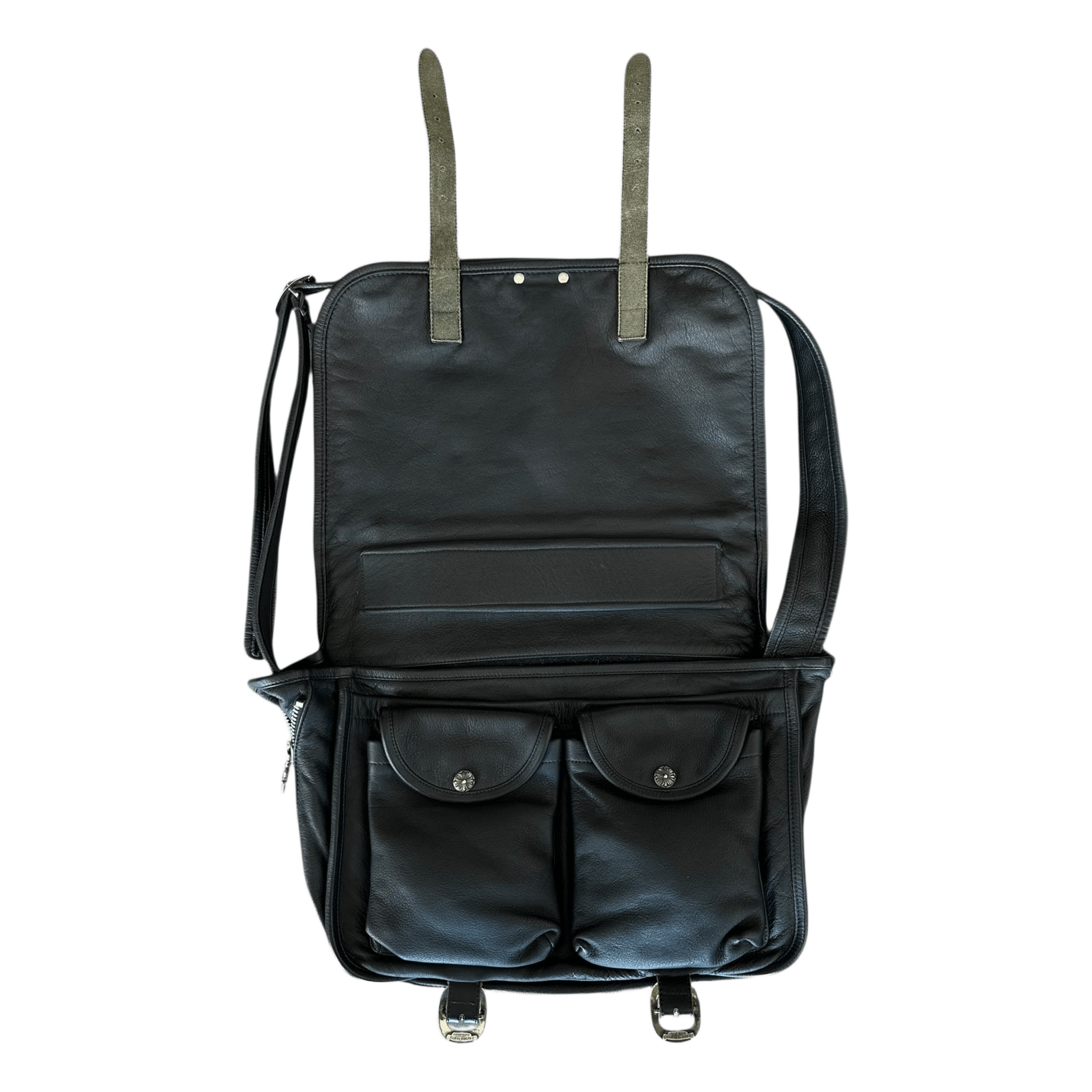 Chrome Hearts Black & White Cross Patch Gunslinger Messenger Bag - Morely TrendsChrome Hearts Type here:)