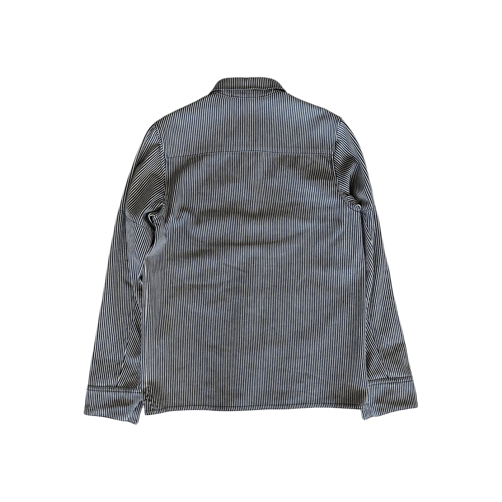 Chrome Hearts Blue & White Pinstripe Chore Button Up Shirt - Morely TrendsChrome Hearts Type here:)