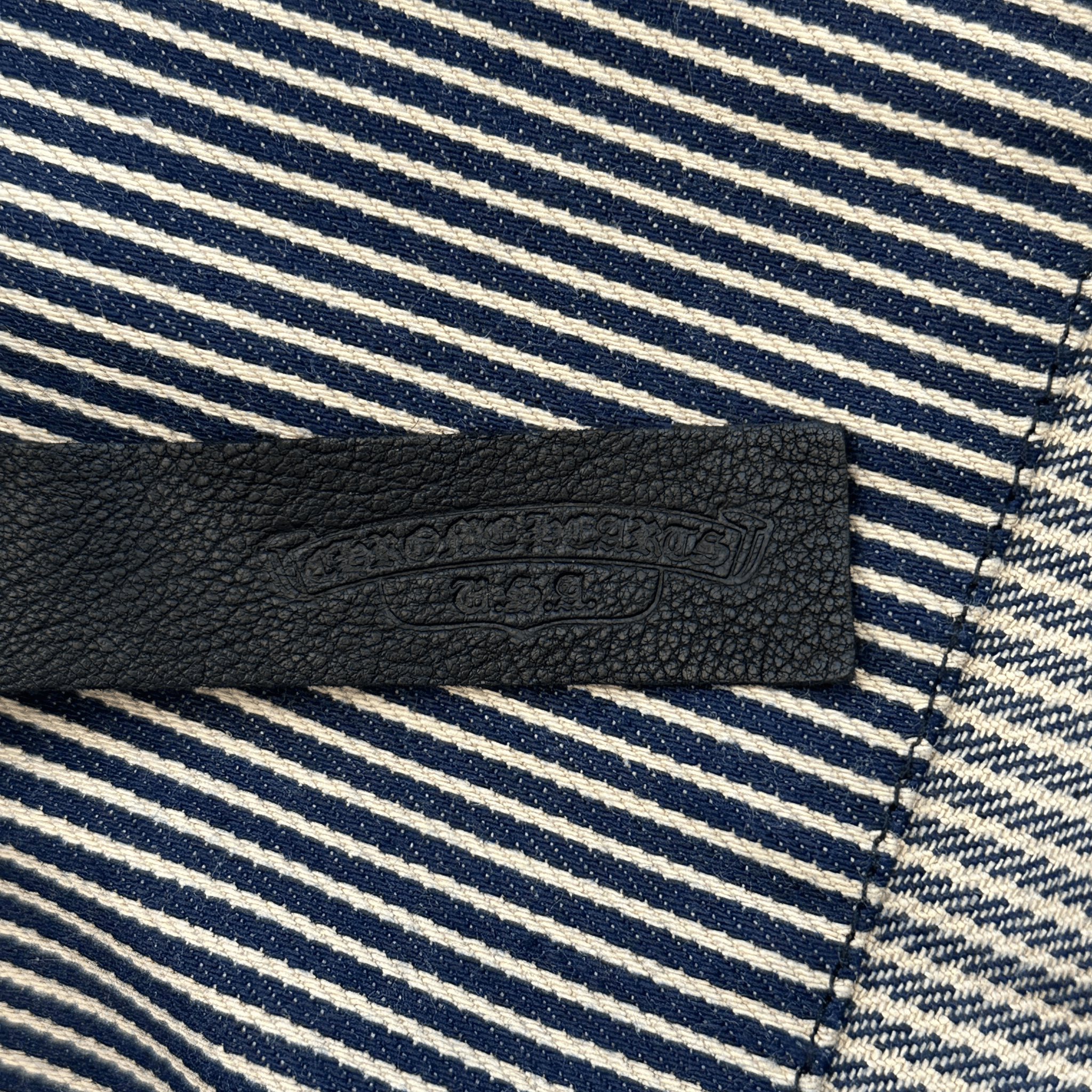 Chrome Hearts Blue & White Pinstripe Chore Button Up Shirt - Morely TrendsChrome Hearts Type here:)