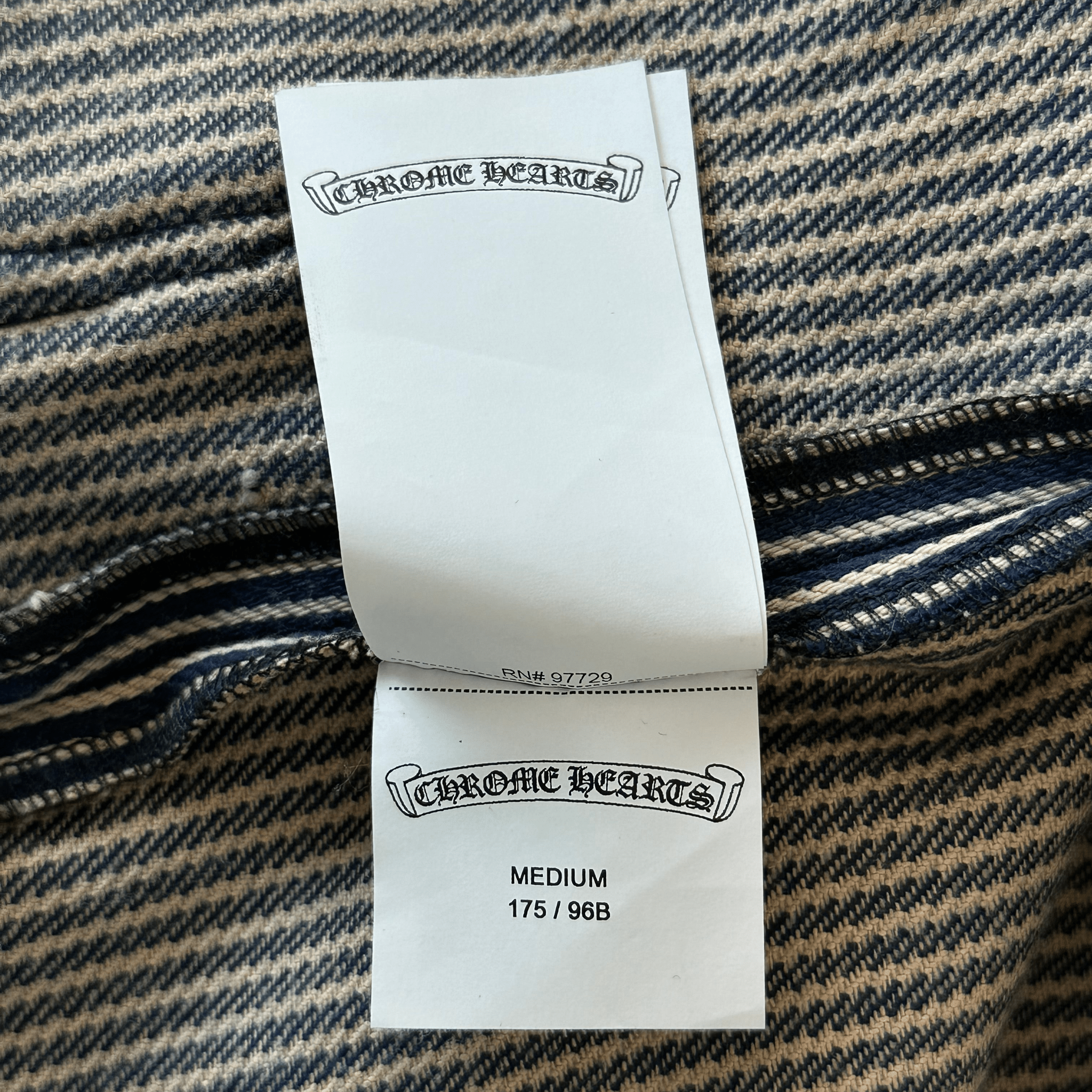 Chrome Hearts Blue & White Pinstripe Chore Button Up Shirt - Morely TrendsChrome Hearts Type here:)