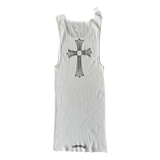 Chrome Hearts White & Black T - Bar Logo Tank Top - Morely TrendsChrome Hearts Type here:)