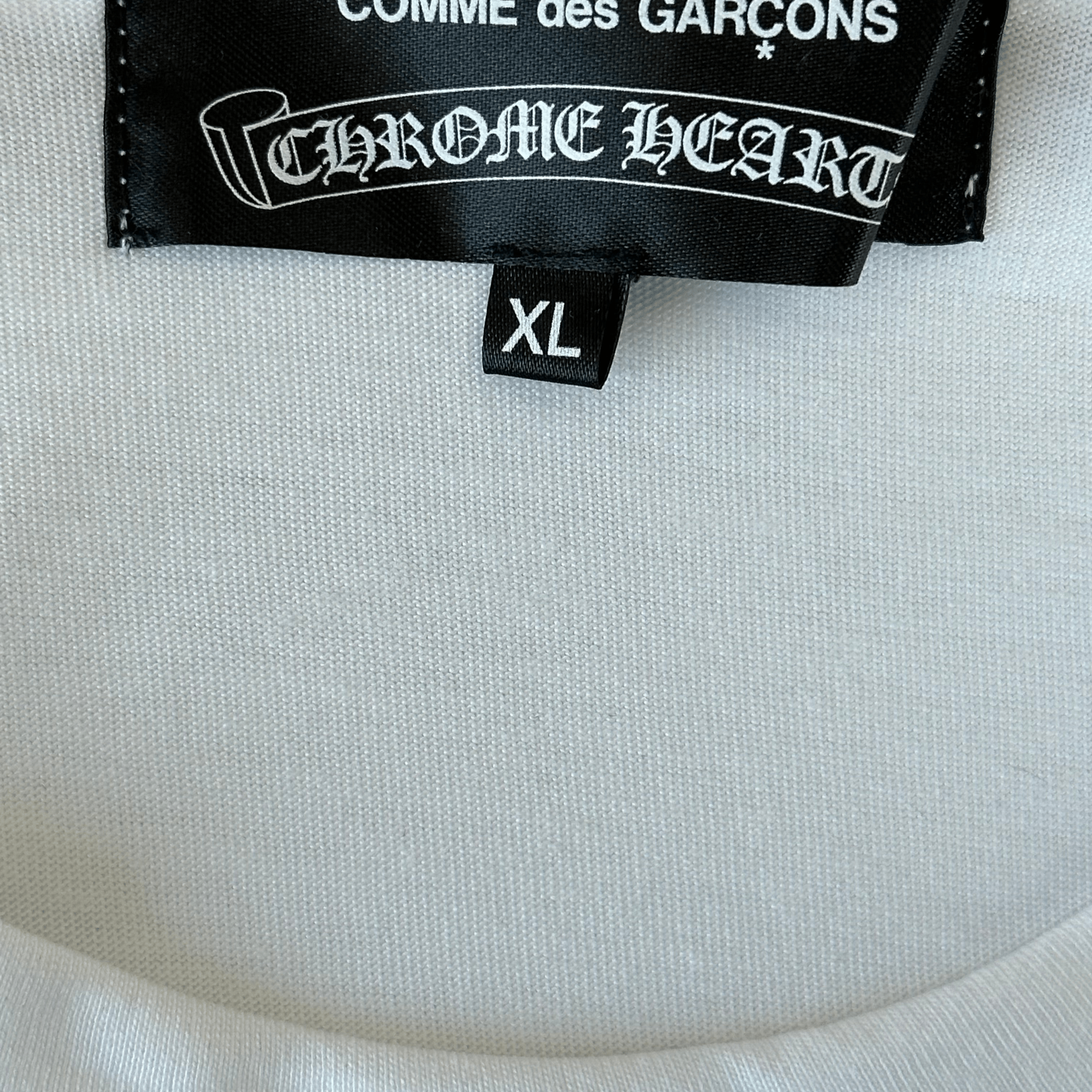 Chrome Hearts Dover Street Market White Scroll Logo T-Shirt - Morely TrendsChrome Hearts Type here:)