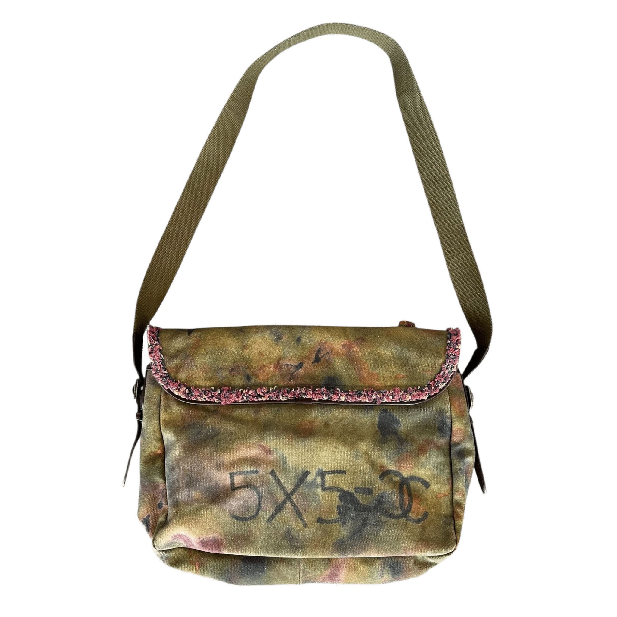 Chanel Khaki Green Graffiti On The Pavements Messenger Bag - Morely TrendsChanel Type here:)