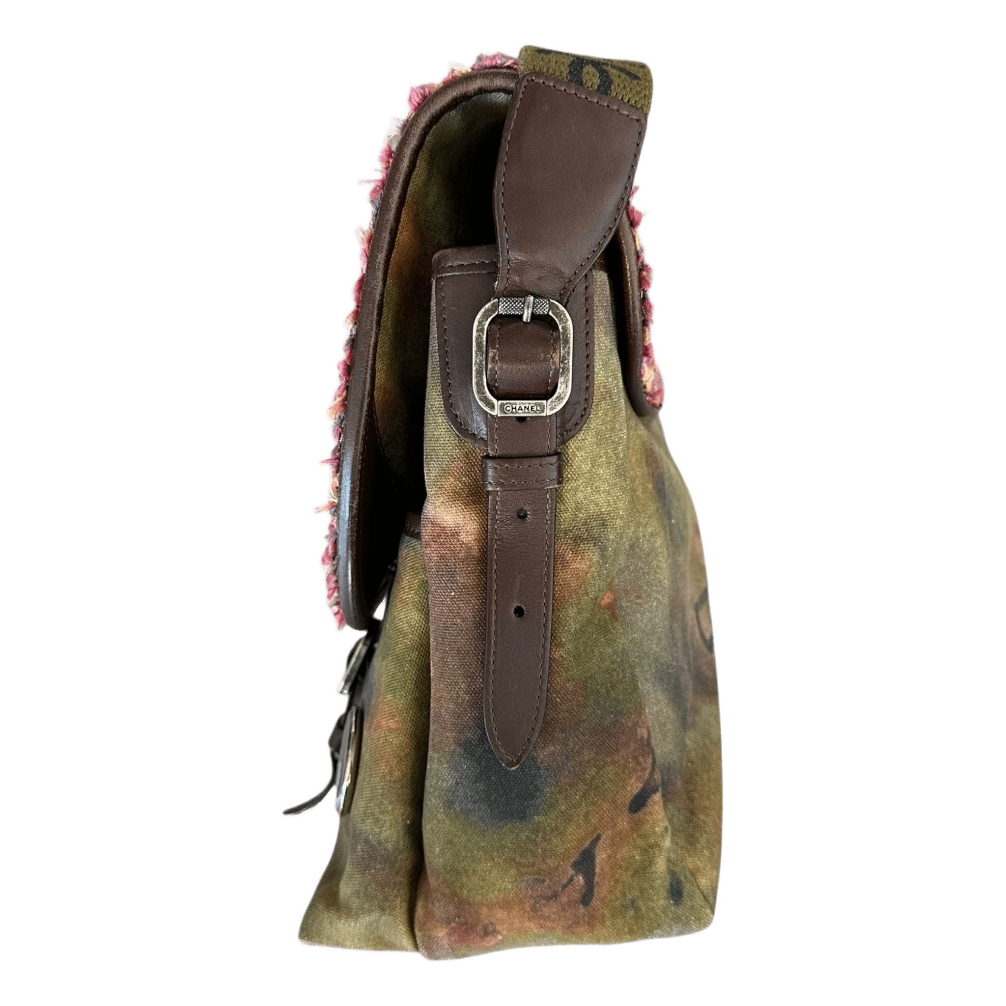 Chanel Khaki Green Graffiti On The Pavements Messenger Bag - Morely TrendsChanel Type here:)