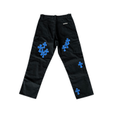 Chrome Hearts Black & Blue Cross Patch Carpenter Pants - Morely TrendsChrome Hearts Type here:)