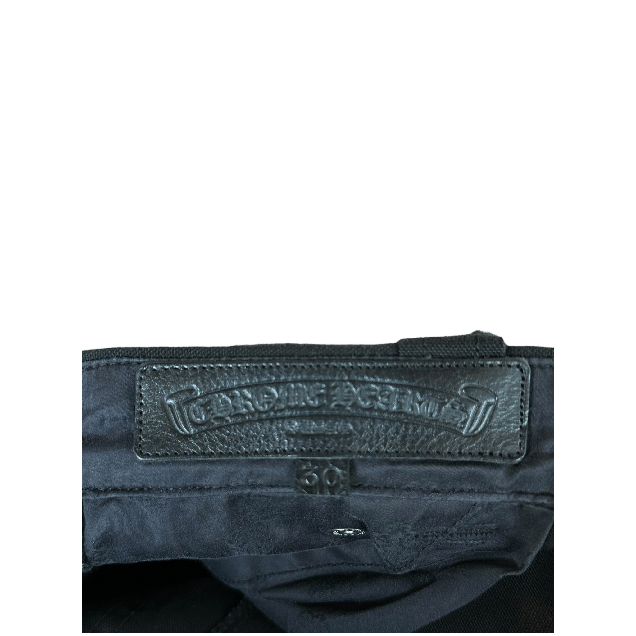 Chrome Hearts Black & Blue Cross Patch Carpenter Pants - Morely TrendsChrome Hearts Type here:)