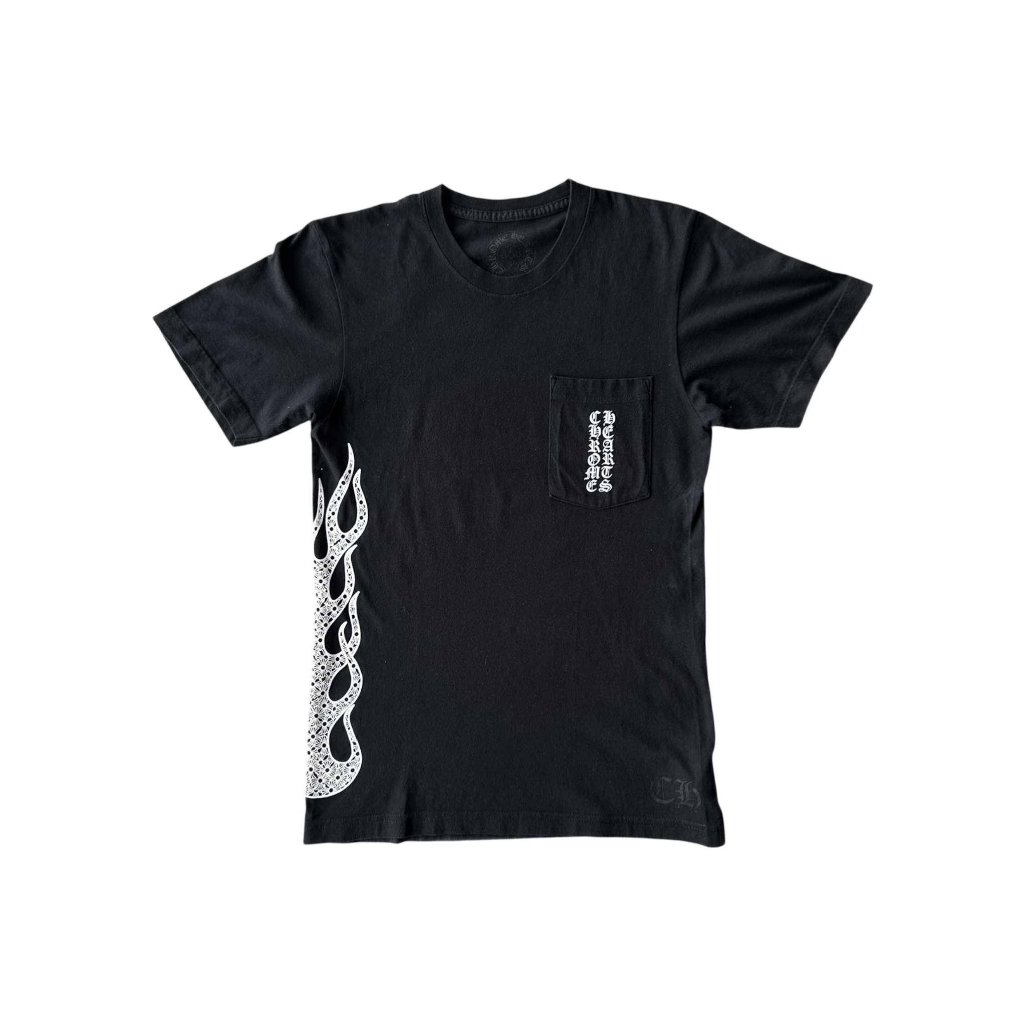 Chrome Hearts Black & White Flame Logo T-Shirt - Morely TrendsChrome Hearts Type here:)