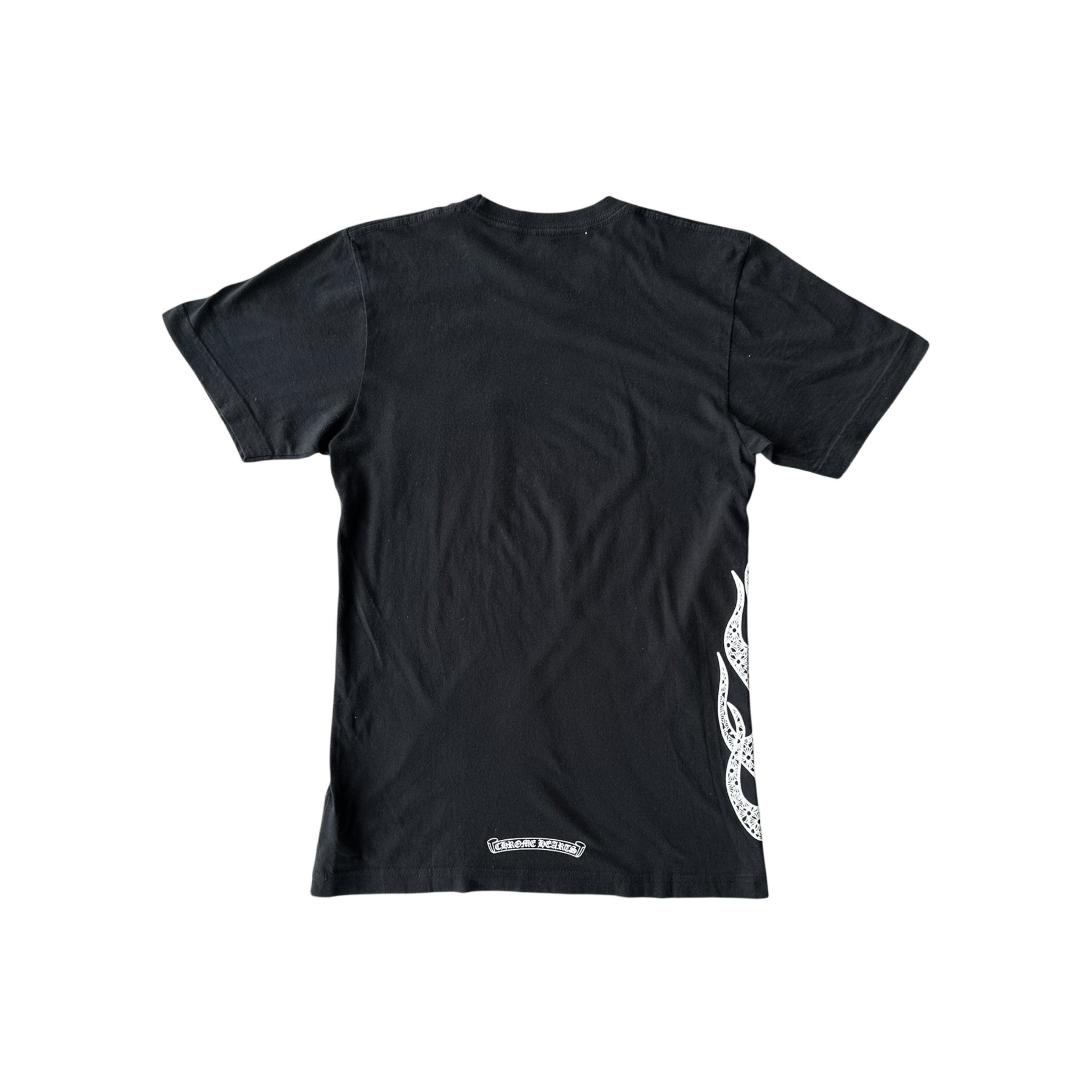 Chrome Hearts Black & White Flame Logo T-Shirt - Morely TrendsChrome Hearts Type here:)