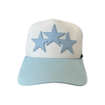 Amiri White & Blue Triple Star Trucker Hat - Morely TrendsAmiri Type here:)
