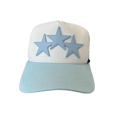 Amiri White & Blue Triple Star Trucker Hat - Morely TrendsAmiri Type here:)