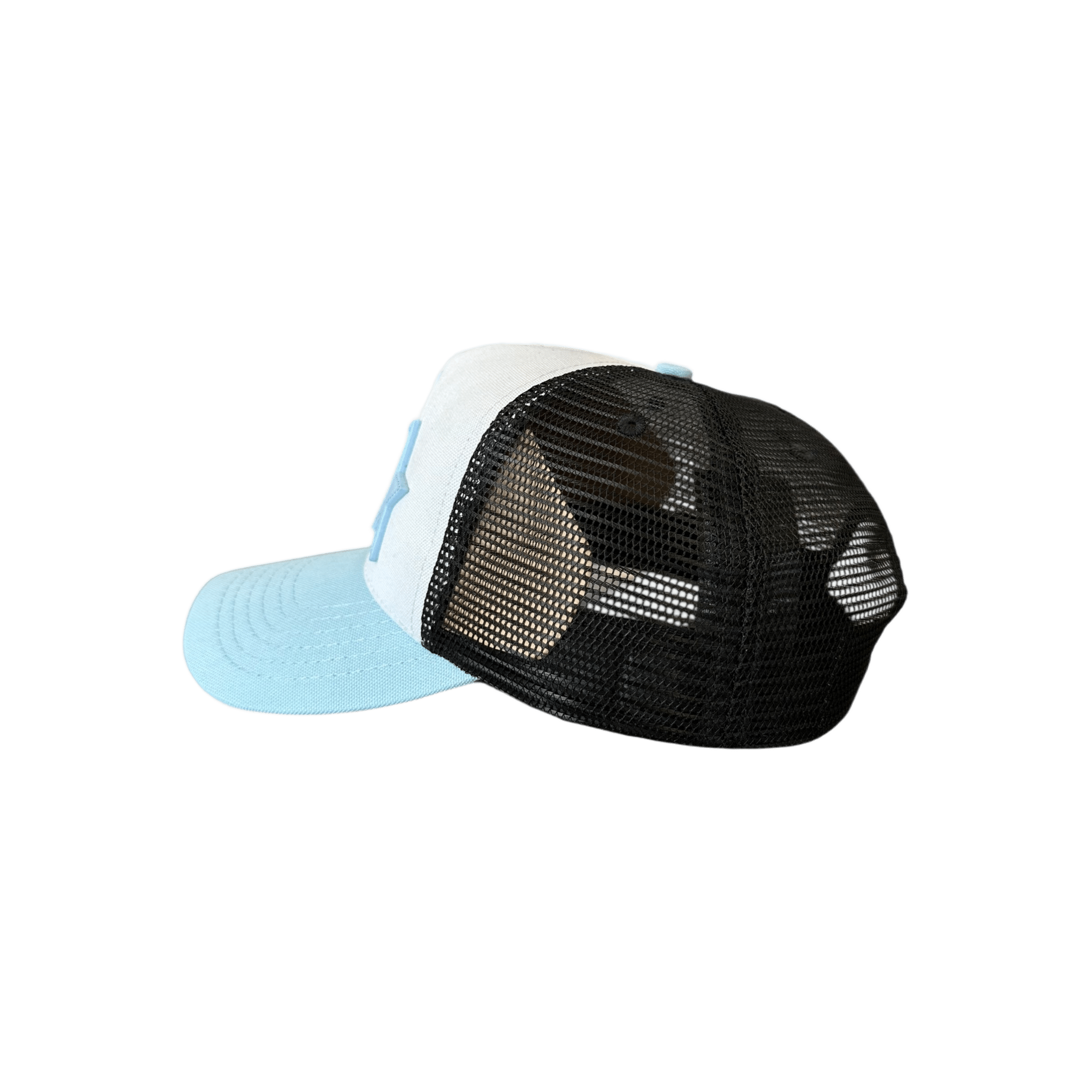 Amiri White & Blue Triple Star Trucker Hat - Morely TrendsAmiri Type here:)