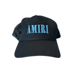 Amiri Black & Blue Core Logo Trucker Hat - Morely TrendsAmiri Type here:)