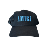 Amiri Black & Blue Core Logo Trucker Hat - Morely TrendsAmiri Type here:)