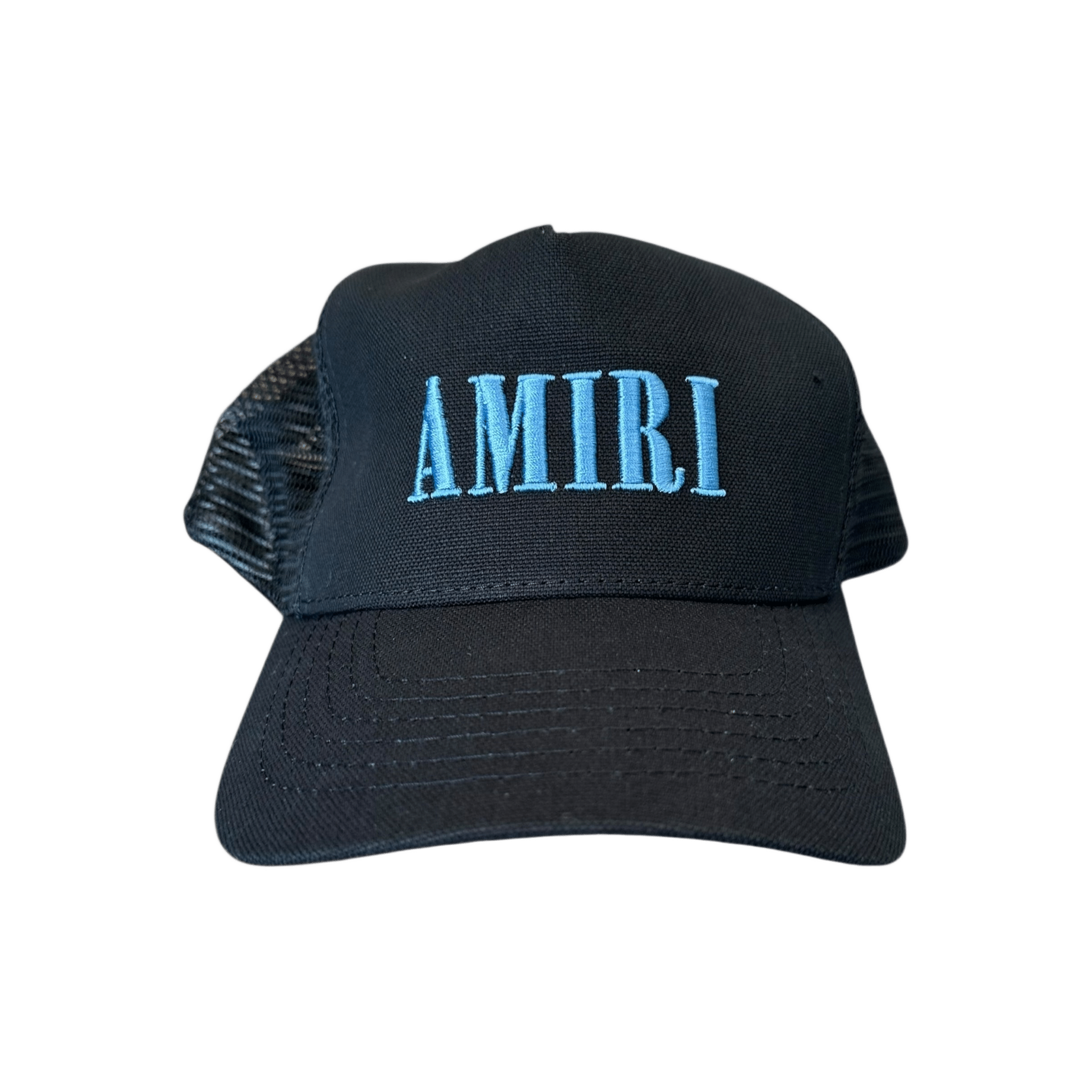 Amiri Black & Blue Core Logo Trucker Hat - Morely TrendsAmiri Type here:)
