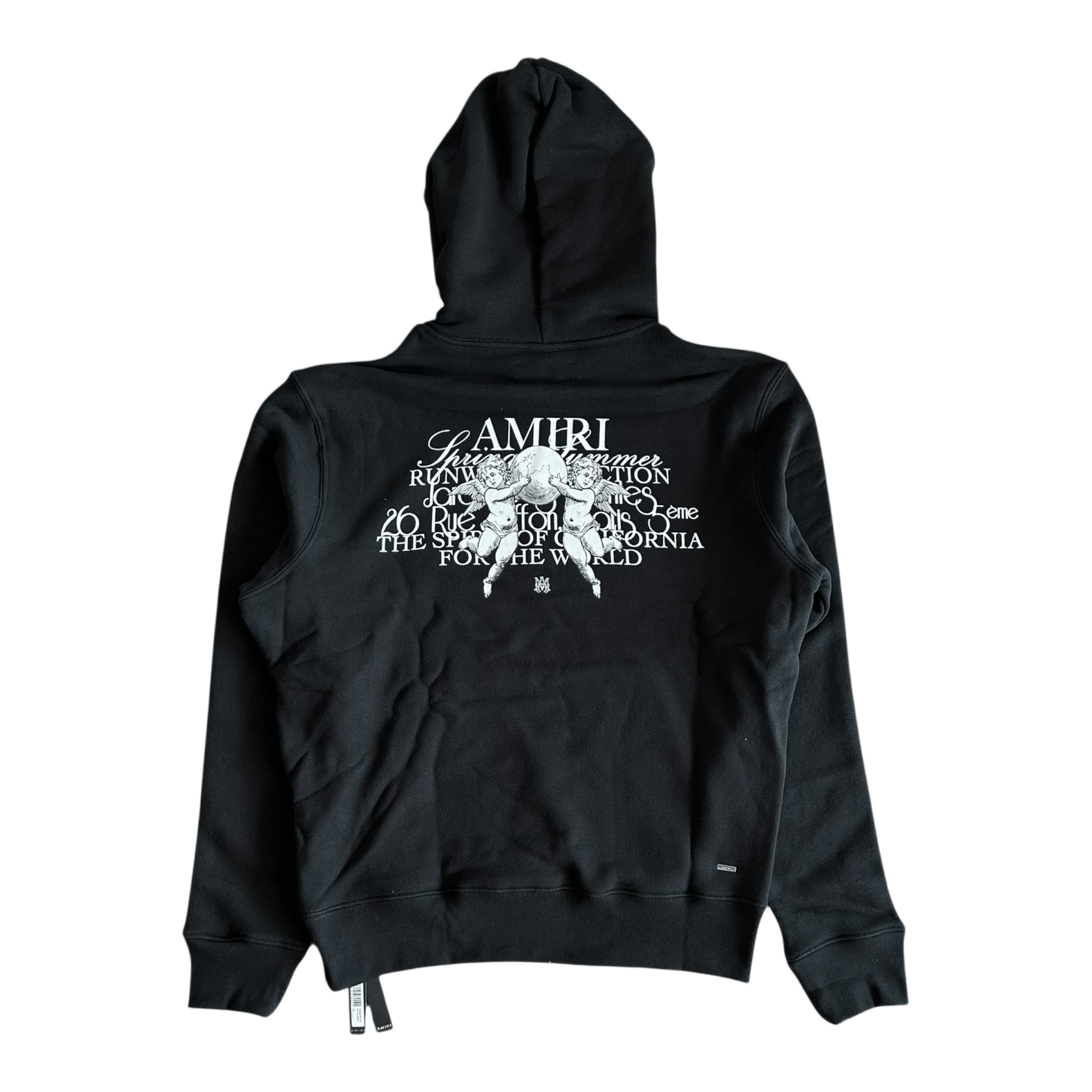 Amiri Black & White Cherub Logo Hoodie - Morely TrendsAmiri Type here:)