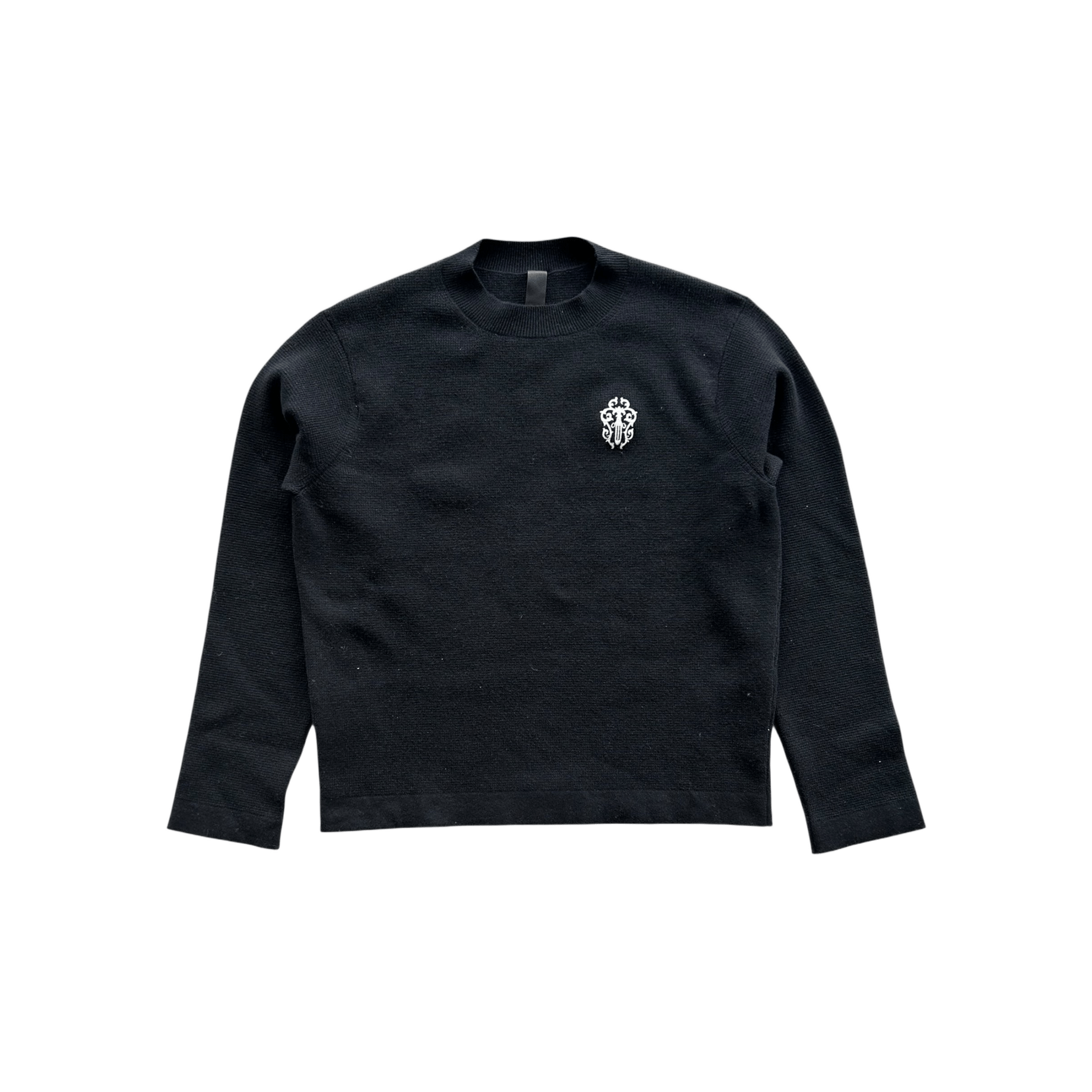 Chrome Hearts Black & White Dagger Logo Cashmere Sweater - Morely TrendsChrome Hearts Type here:)