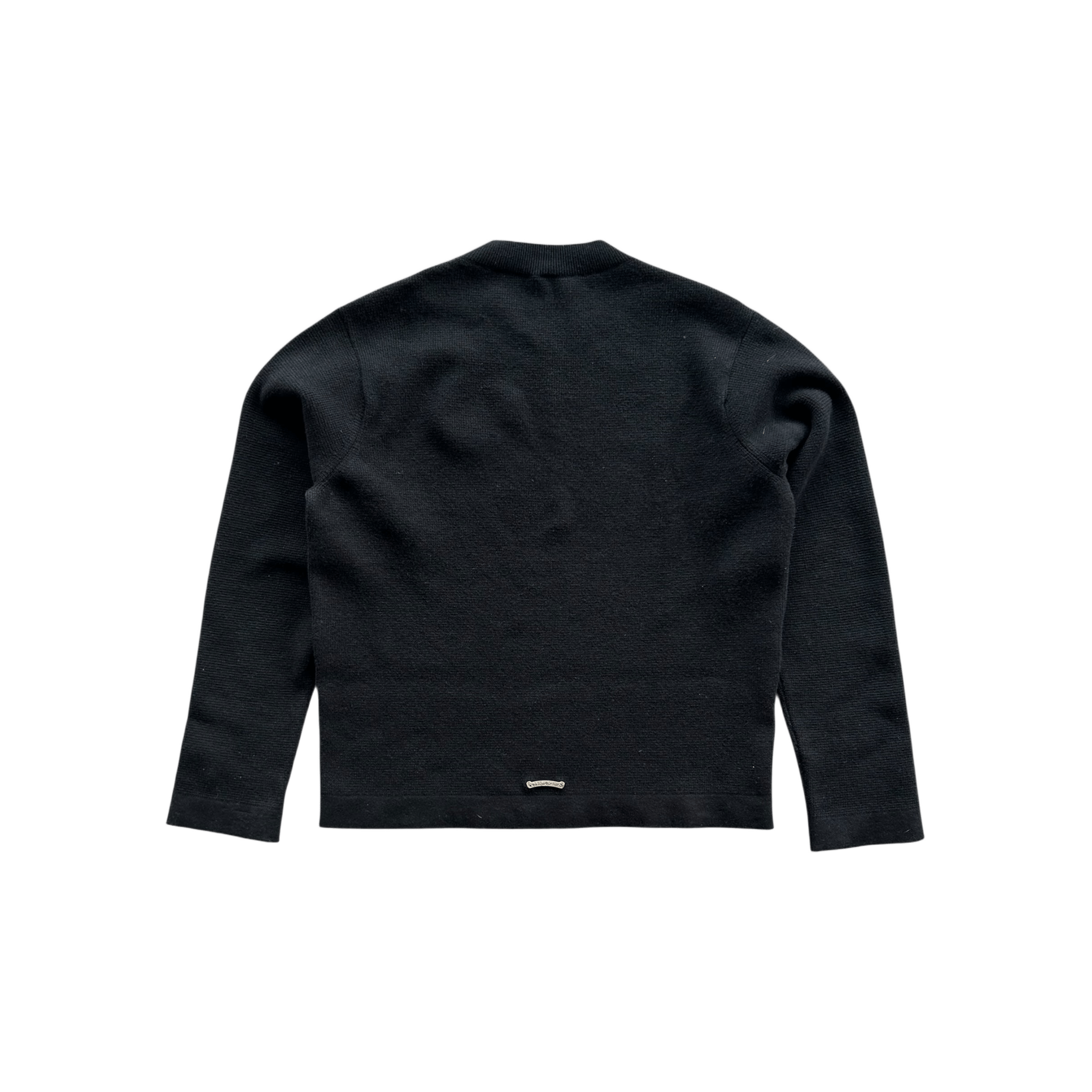 Chrome Hearts Black & White Dagger Logo Cashmere Sweater - Morely TrendsChrome Hearts Type here:)