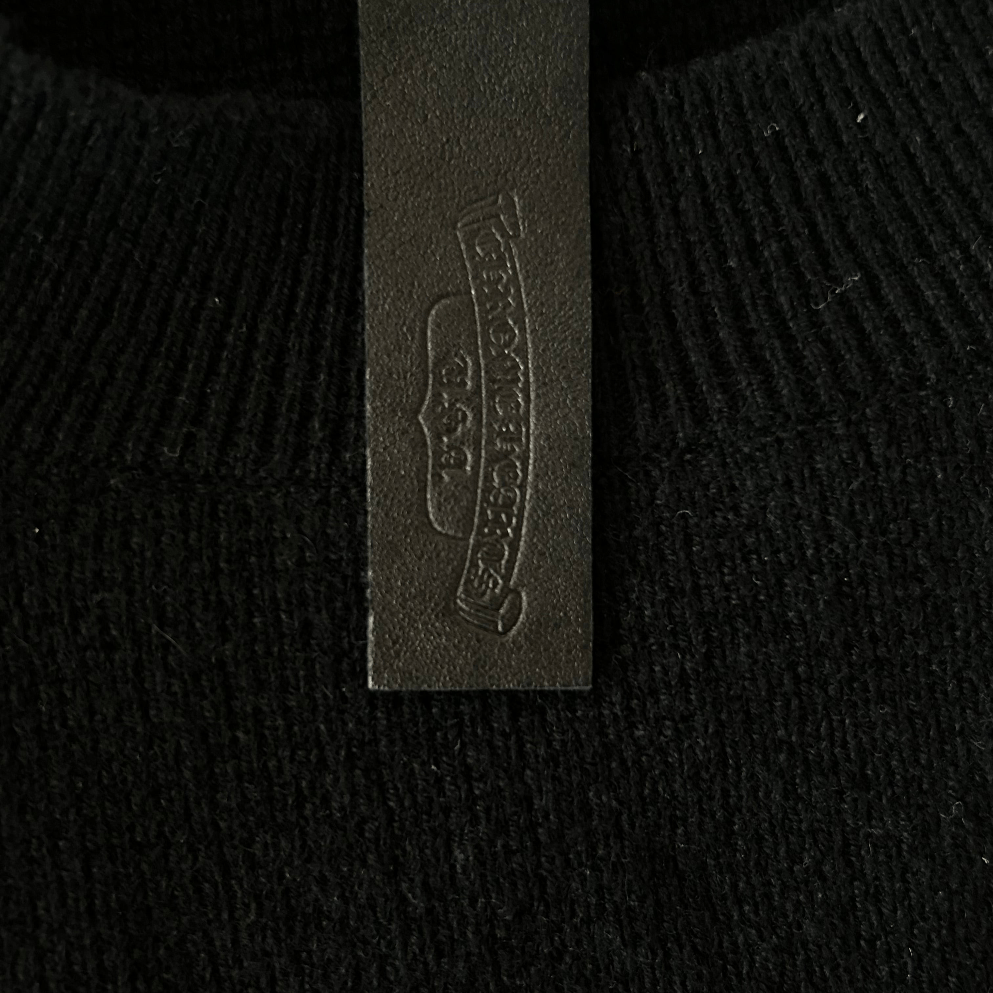 Chrome Hearts Black & White Dagger Logo Cashmere Sweater - Morely TrendsChrome Hearts Type here:)