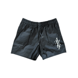 Amiri Black & White Stack Logo Swimshorts - Morely TrendsAmiri Type here:)