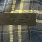 Chrome Hearts Blue & Yellow Plaid Cross Patch Flannel - Morely TrendsChrome Hearts Type here:)