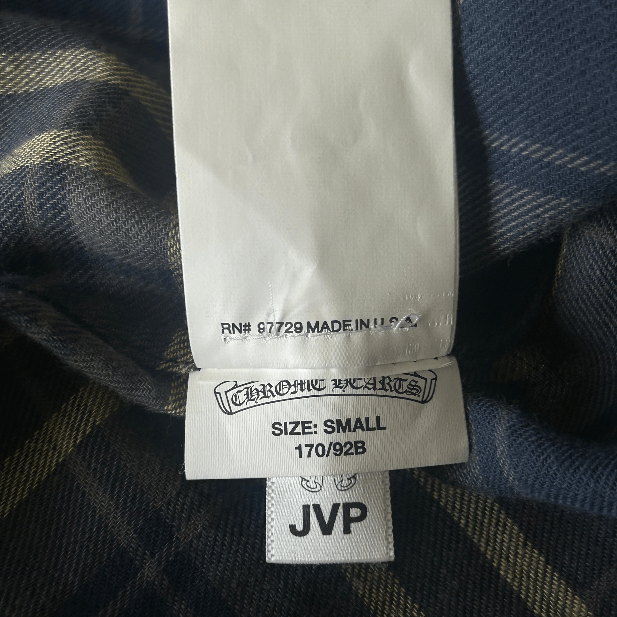 Chrome Hearts Blue & Yellow Plaid Cross Patch Flannel - Morely TrendsChrome Hearts Type here:)