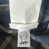 Chrome Hearts Blue & Yellow Plaid Cross Patch Flannel - Morely TrendsChrome Hearts Type here:)