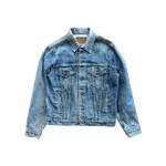 Chrome Hearts Levis Blue & Black Cross Patch Denim Jacket - Morely TrendsChrome Hearts Type here:)