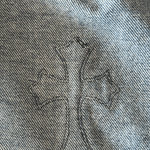 Chrome Hearts Levis Blue & Black Cross Patch Denim Jacket - Morely TrendsChrome Hearts Type here:)