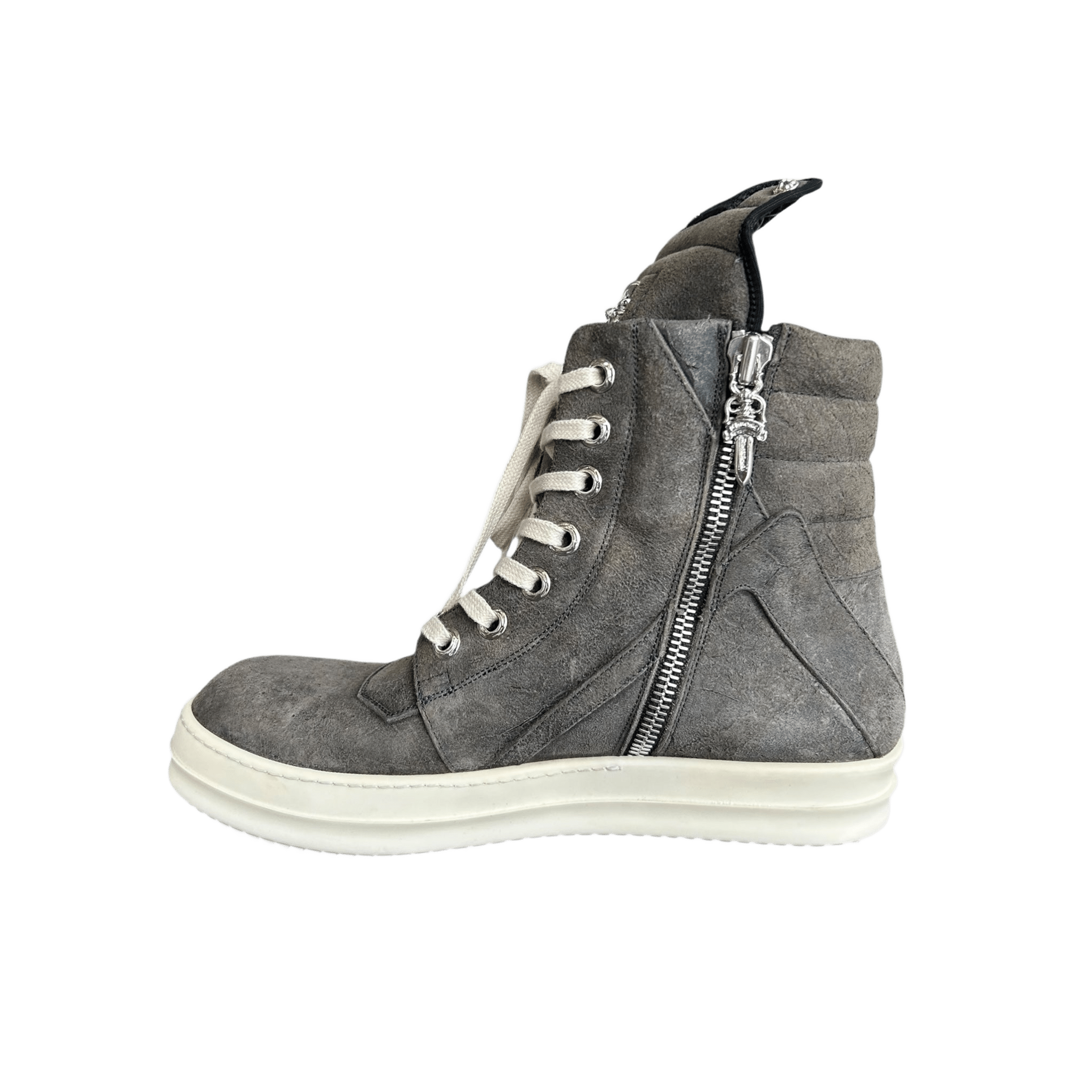 Chrome Hearts Rick Owens Grey Suede Geobaskets - Morely TrendsRick Owens Type here:)