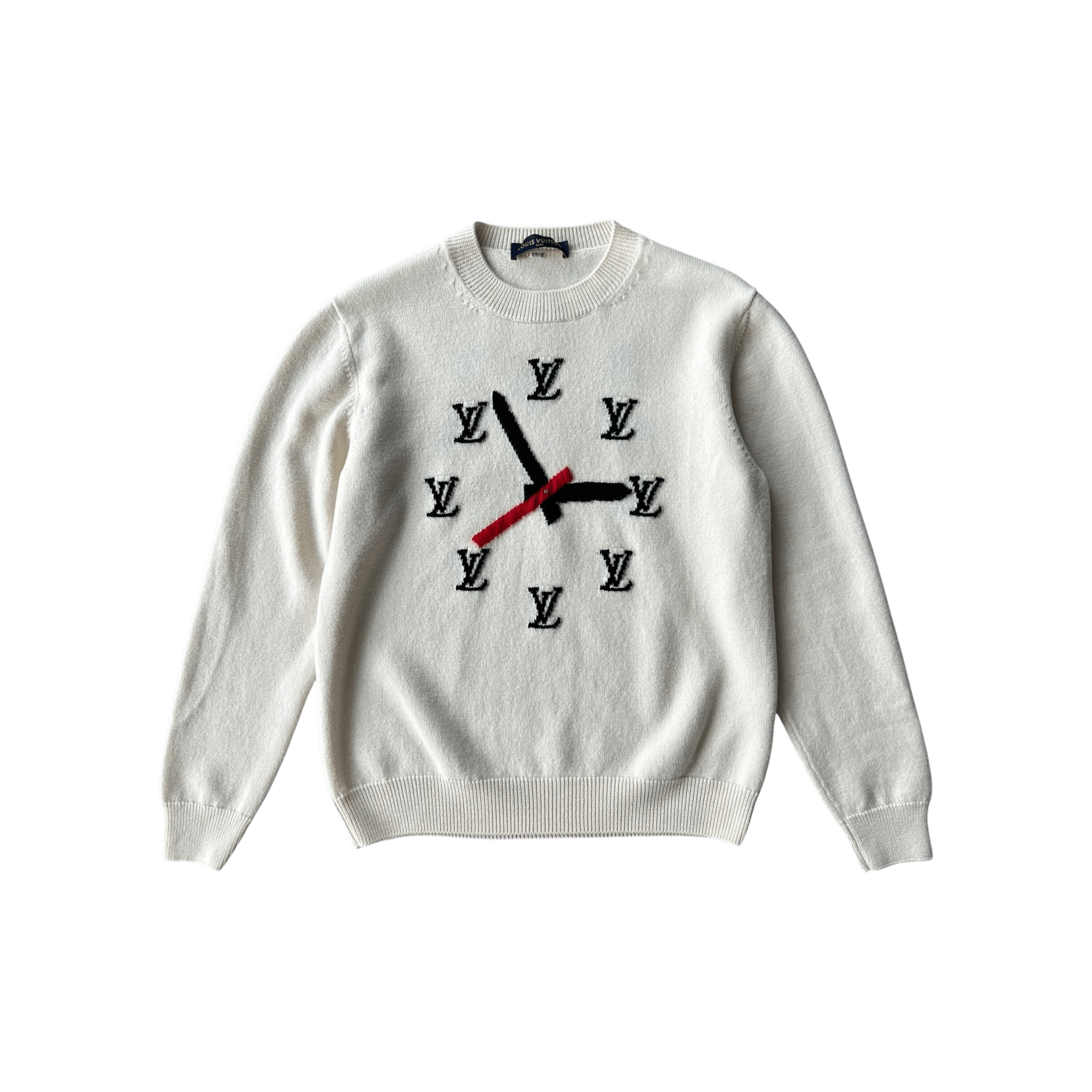 Louis Vuitton Beige Monogram Clock Wool Sweater - Morely TrendsLouis Vuitton Type here:)