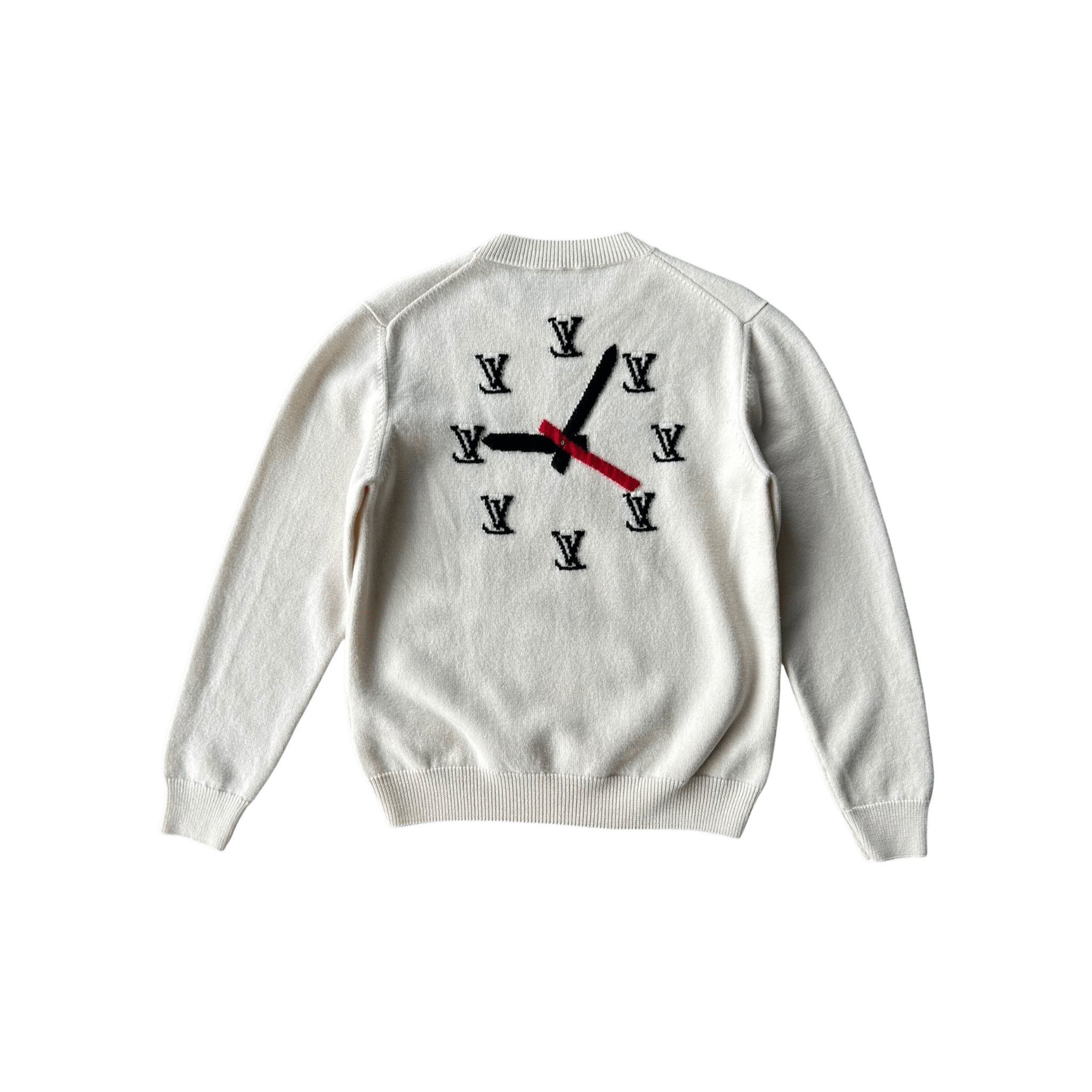 Louis Vuitton Beige Monogram Clock Wool Sweater - Morely TrendsLouis Vuitton Type here:)