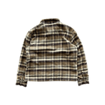 Chrome Hearts Beige & Brown Plaid Shearling Flannel Jacket - Morely TrendsChrome Hearts Type here:)