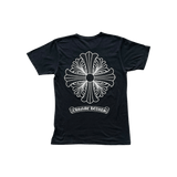 Chrome Hearts Black & White Jumbo Floral Cross T-Shirt - Morely TrendsChrome Hearts Type here:)