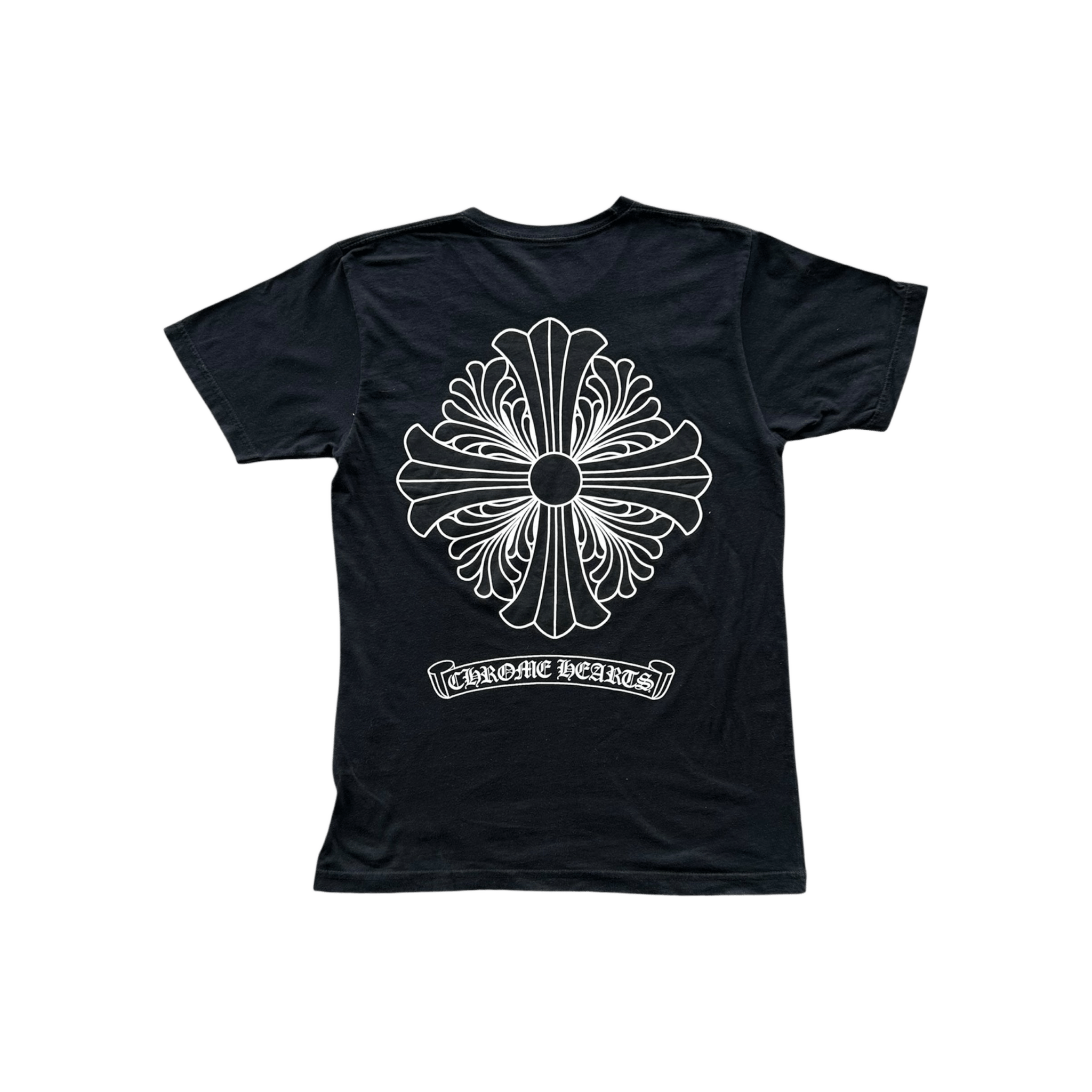 Chrome Hearts Black & White Jumbo Floral Cross T-Shirt - Morely TrendsChrome Hearts Type here:)