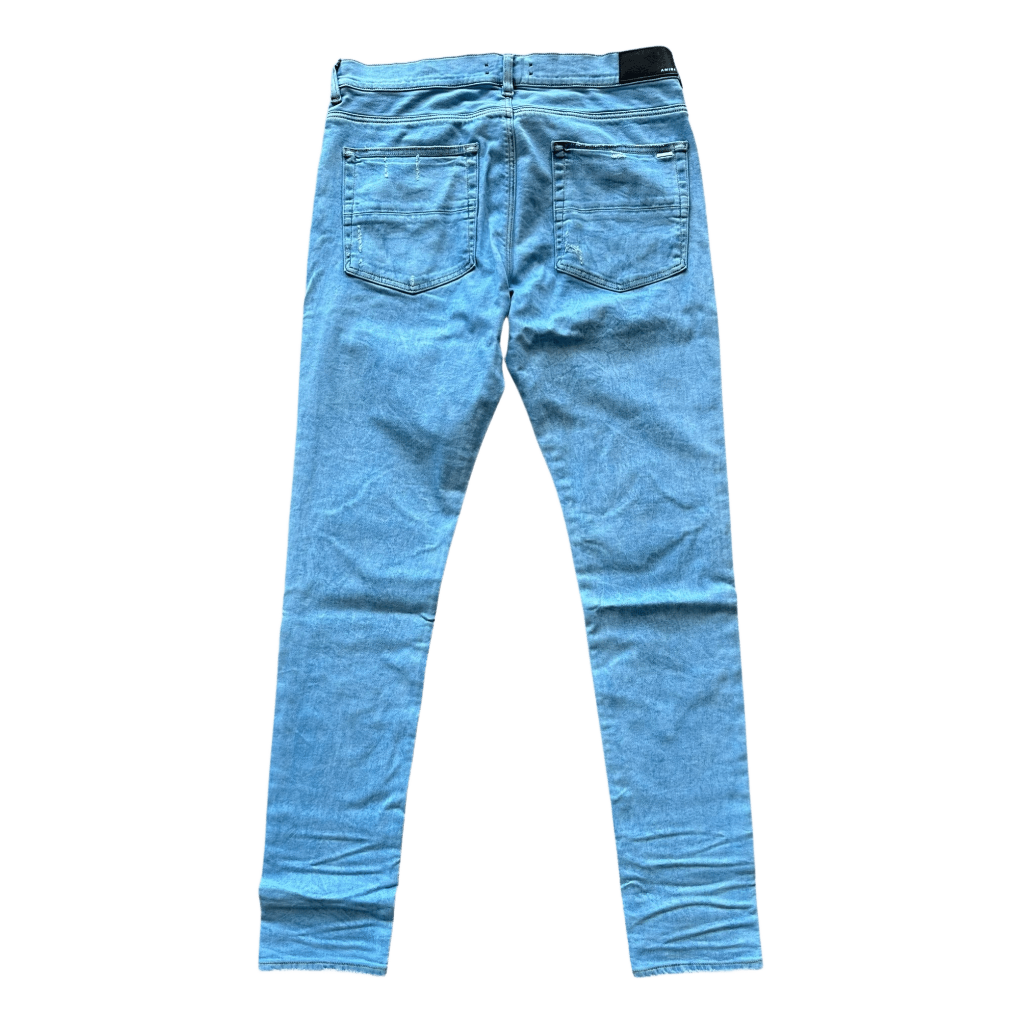 Amiri Overdyed Blue Mesh Patch MX1 Jeans - Morely TrendsAmiri Type here:)
