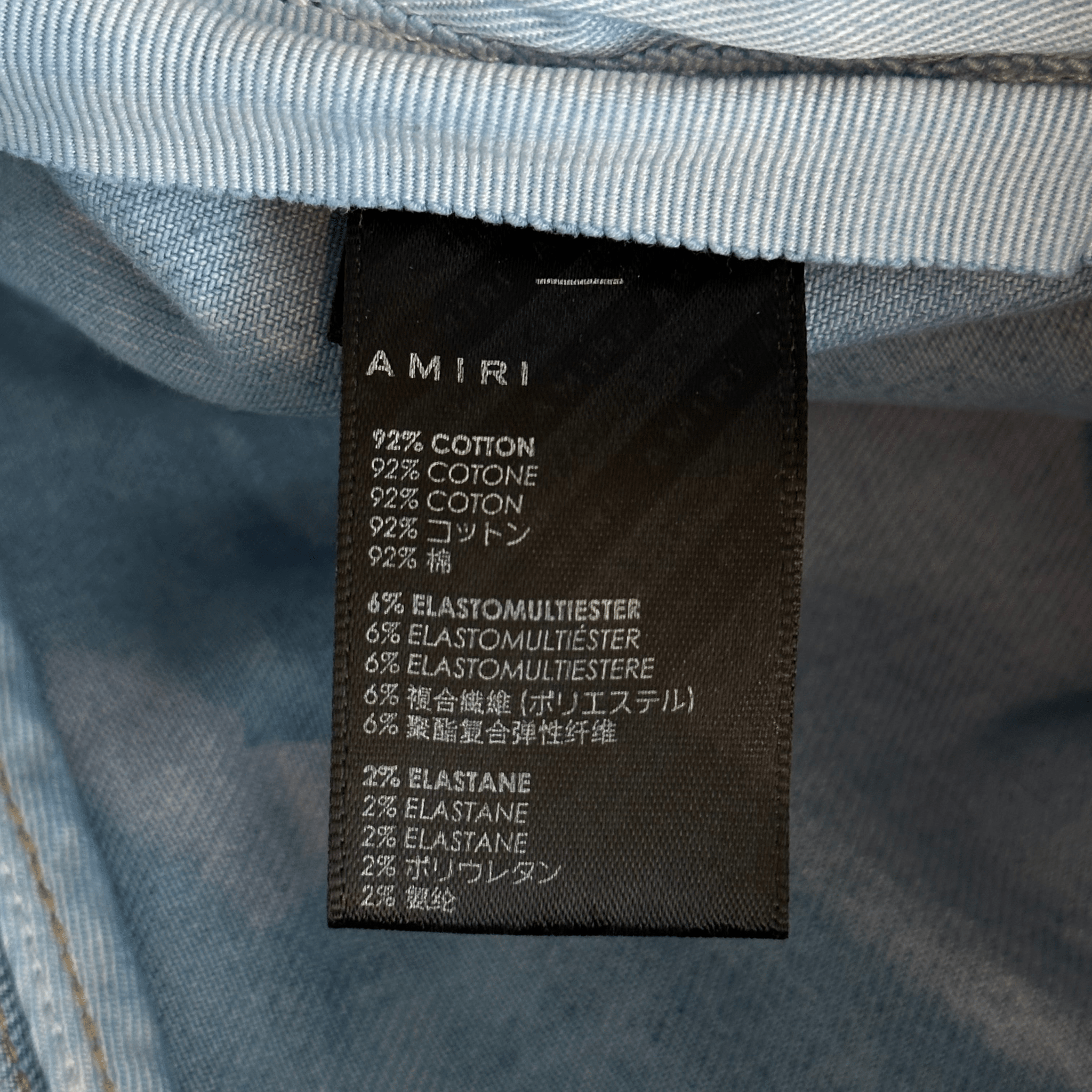 Amiri Overdyed Blue Mesh Patch MX1 Jeans - Morely TrendsAmiri Type here:)