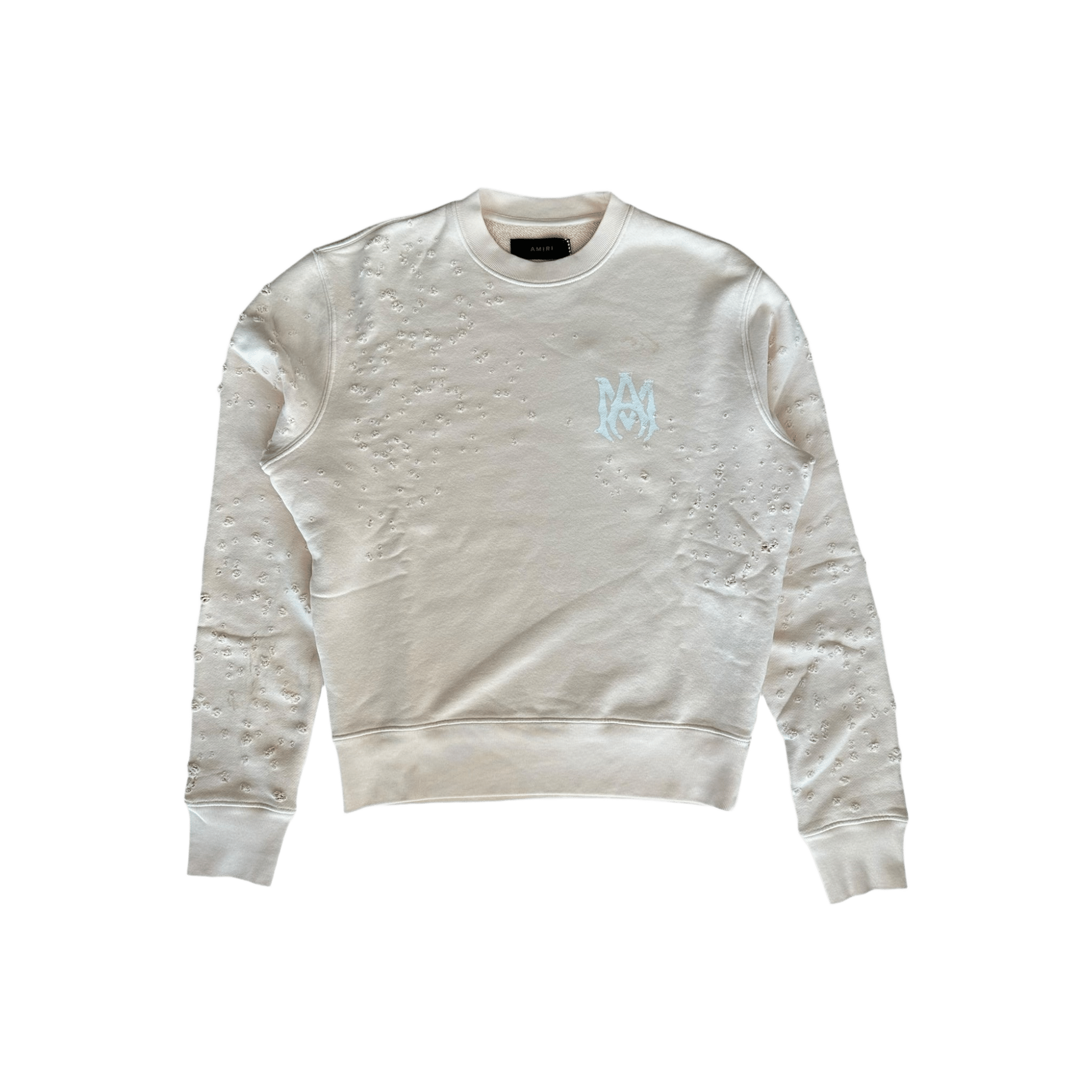 Amiri Cream MA Logo Shotgun Sweater - Morely TrendsAmiri Type here:)