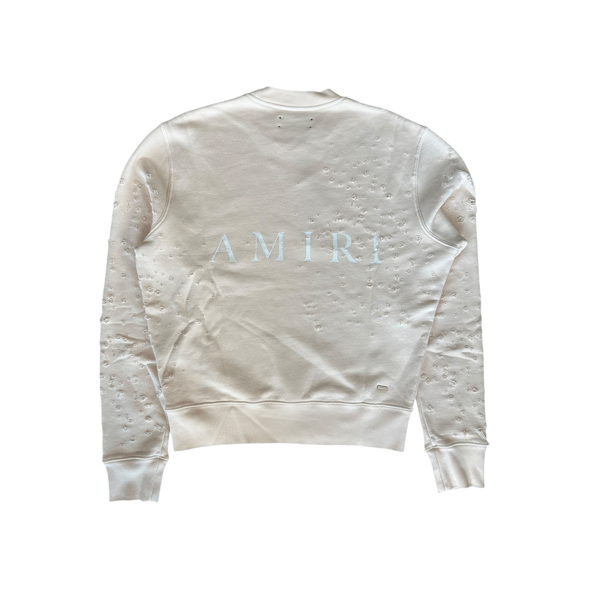 Amiri Cream MA Logo Shotgun Sweater - Morely TrendsAmiri Type here:)