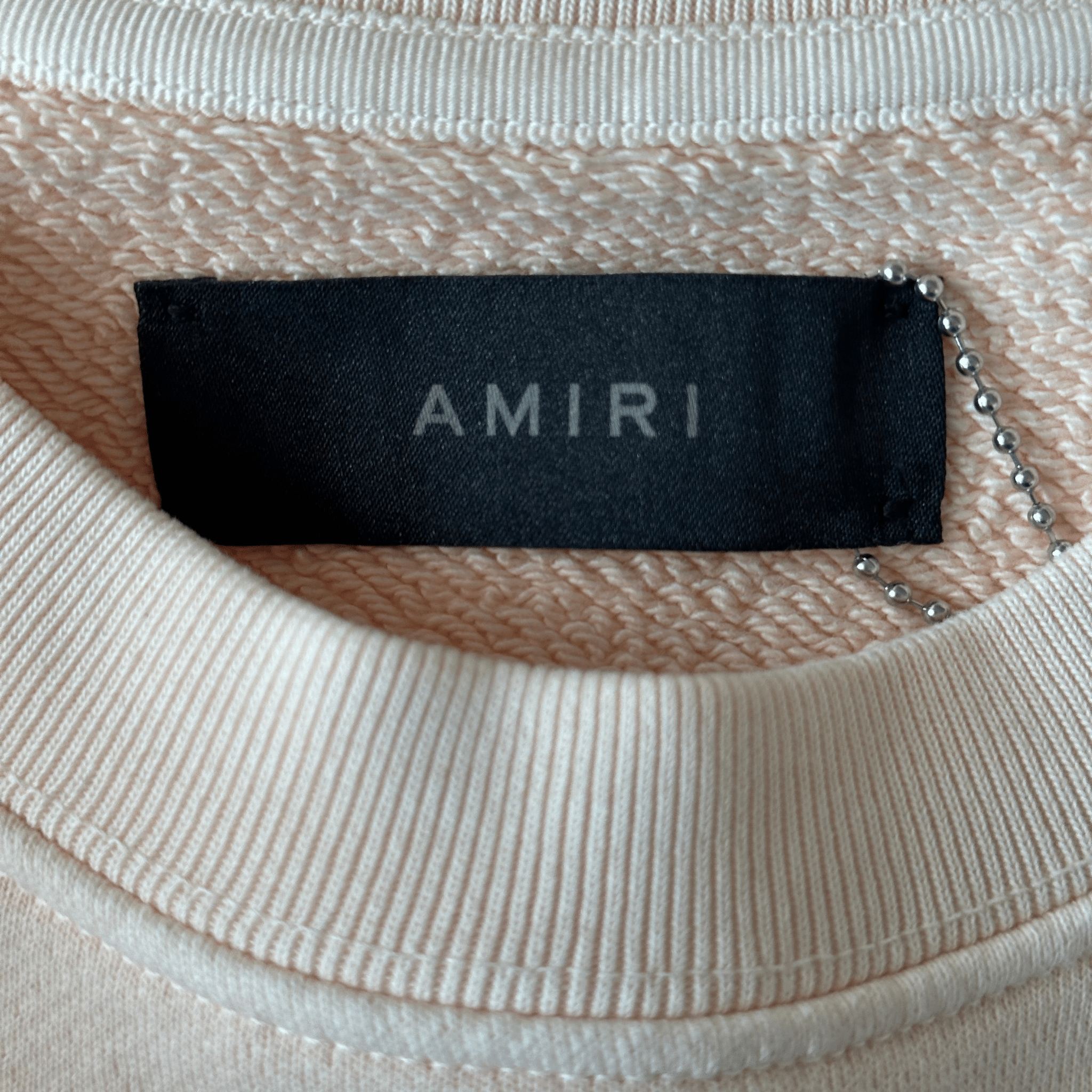 Amiri Cream MA Logo Shotgun Sweater - Morely TrendsAmiri Type here:)
