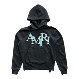 Amiri Black & Chrome Staggered Logo Hoodie - Morely TrendsAmiri Type here:)