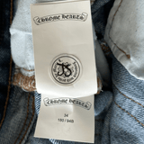 Chrome Hearts Levis Blue & Green Cross Patch Jeans - Morely TrendsChrome Hearts Type here:)