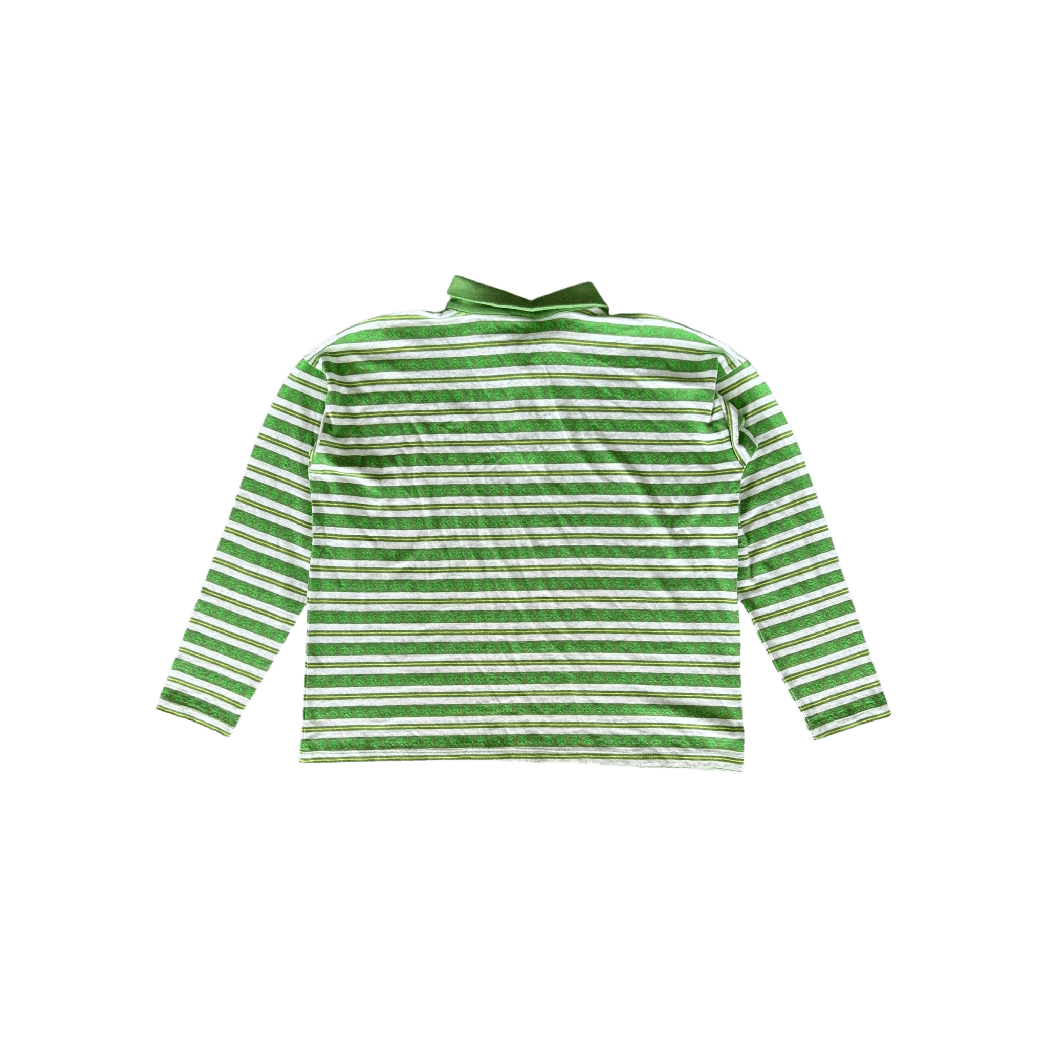 Chrome Hearts Green & White Striped Polo Longsleeve T-Shirt - Morely TrendsChrome Hearts Type here:)