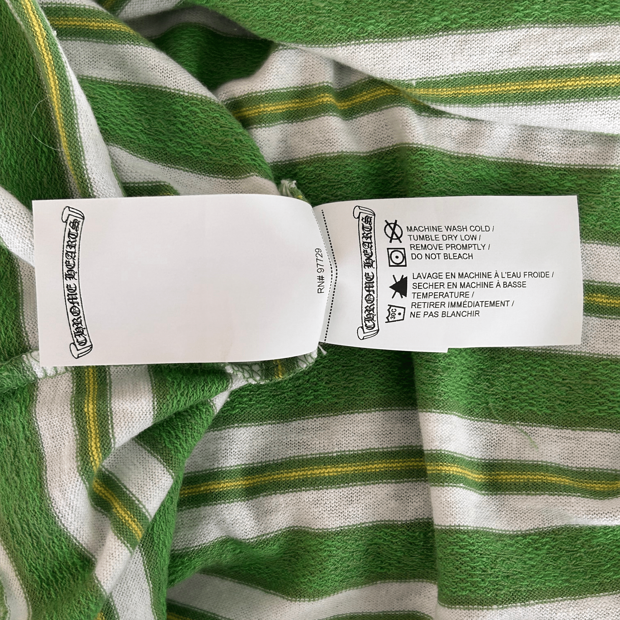 Chrome Hearts Green & White Striped Polo Longsleeve T-Shirt - Morely TrendsChrome Hearts Type here:)