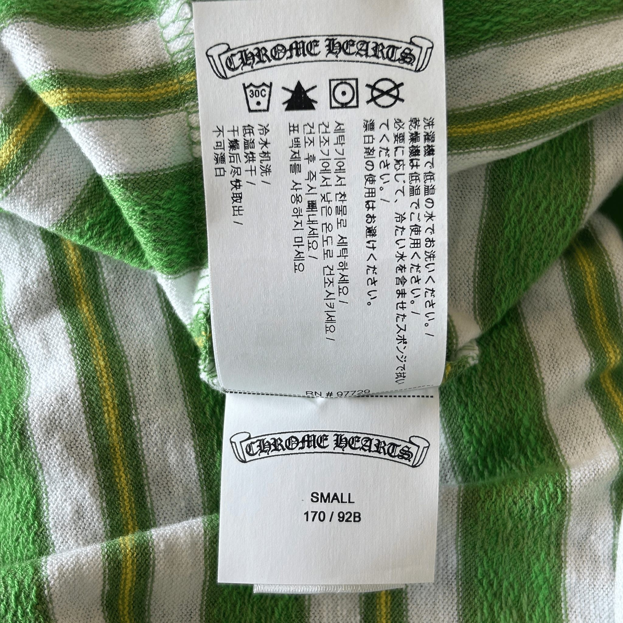 Chrome Hearts Green & White Striped Polo Longsleeve T-Shirt - Morely TrendsChrome Hearts Type here:)