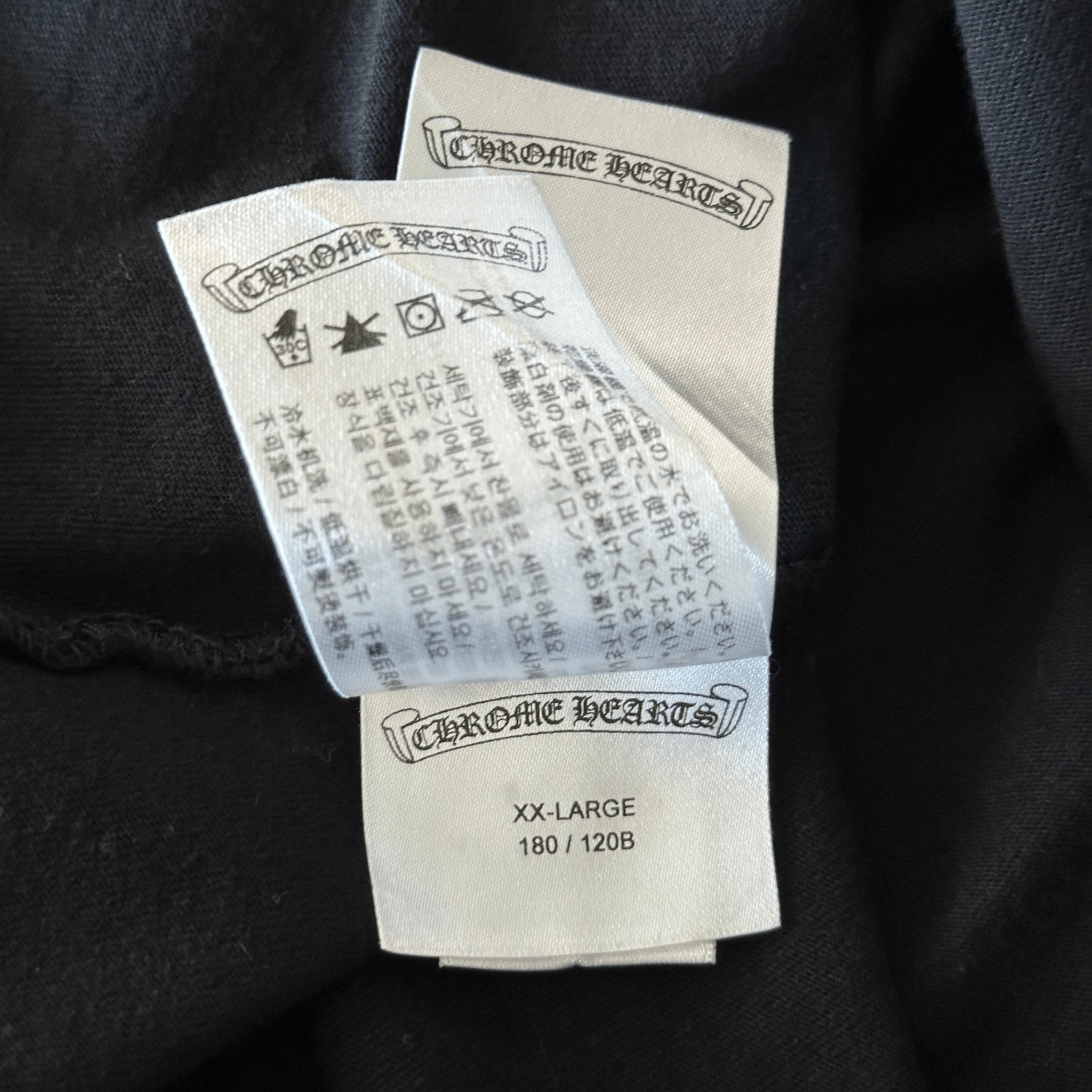 Chrome Hearts Black & White Neck Logo T-Shirt - Morely TrendsChrome Hearts Type here:)