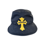Chrome Hearts Navy & Yellow Cross Patch Nylon Bucket Hat - Morely TrendsChrome Hearts Type here:)