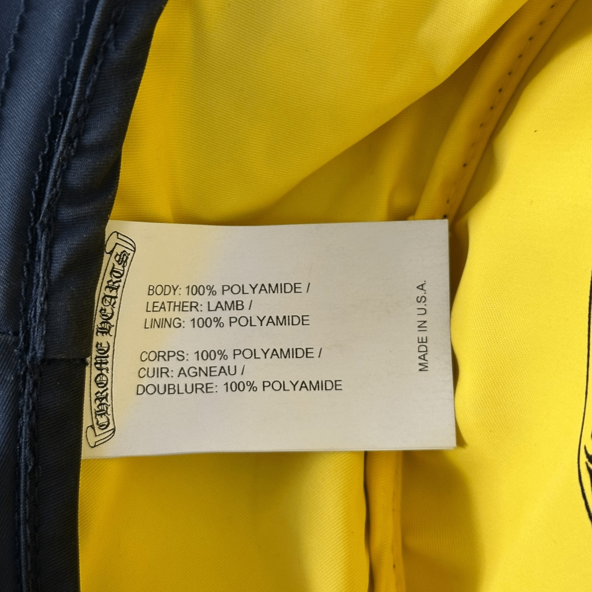 Chrome Hearts Navy & Yellow Cross Patch Nylon Bucket Hat - Morely TrendsChrome Hearts Type here:)