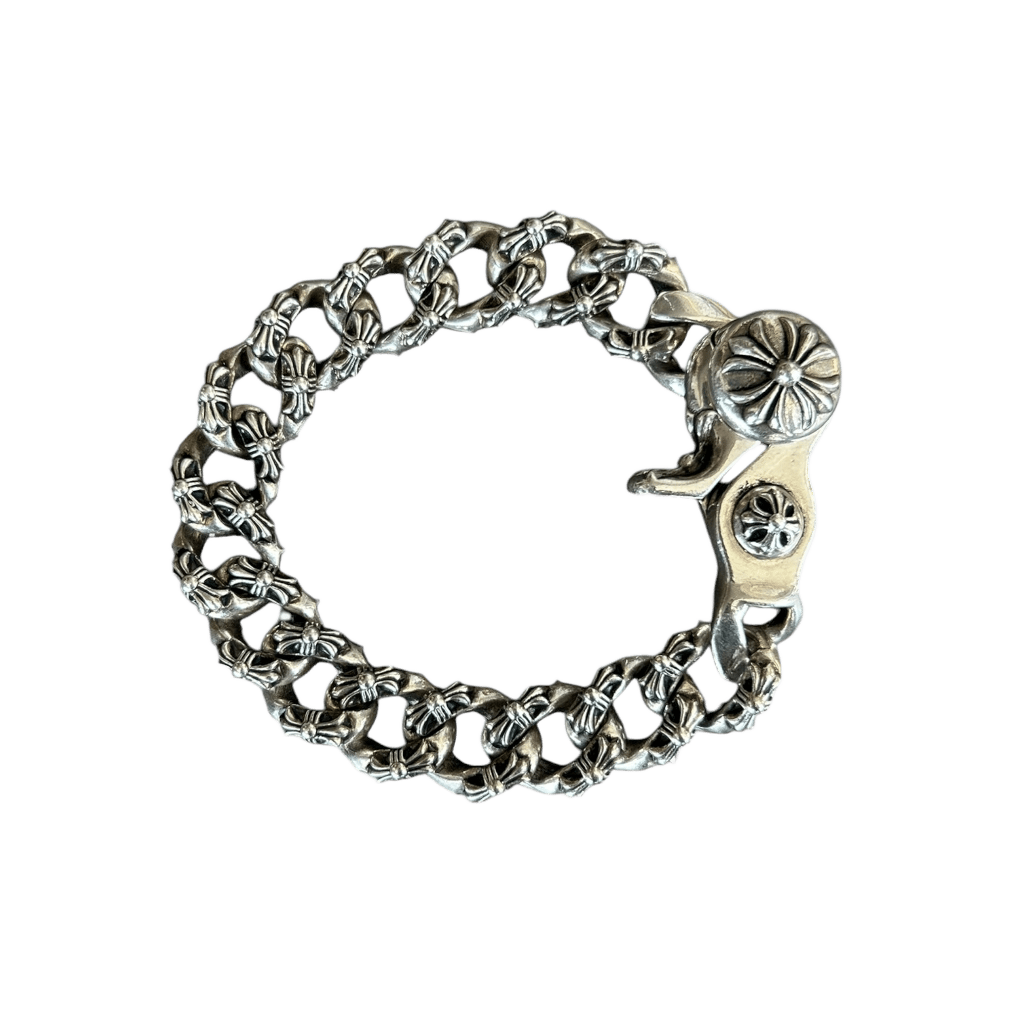 Chrome Hearts Silver Fancy Cuban Bracelet - Morely TrendsChrome Hearts Type here:)