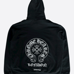 Chrome Hearts Black & White London Horseshoe Logo Hoodie - Morely TrendsChrome Hearts Type here:)